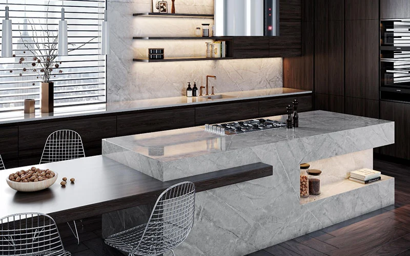 دیزاین منزل با سنگ مرمر