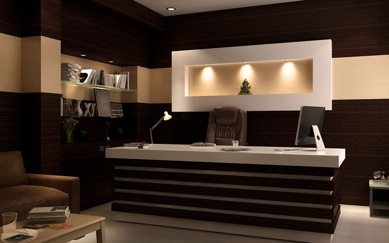 چیدمان مدرن اتاق کار