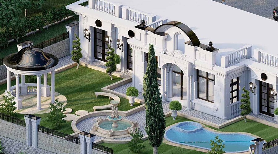 طراحی ویلا کلاسیک