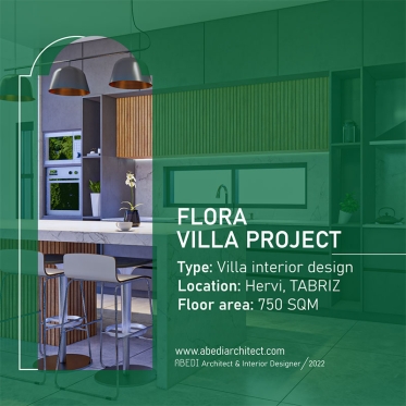 طراحی داخلی پروژه ویلای فلورا